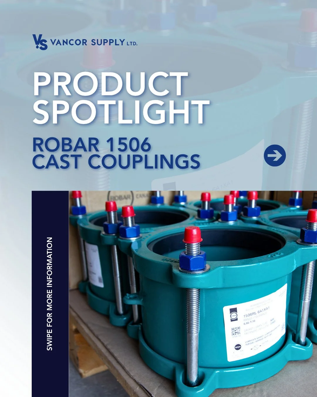 The right part can make all the difference when you&rsquo;re trying to keep a waterworks project moving.⁠
⁠
That&rsquo;s where having a knowledgeable local supplier comes in. Vancor carries a wide range of couplings and waterworks components and, jus