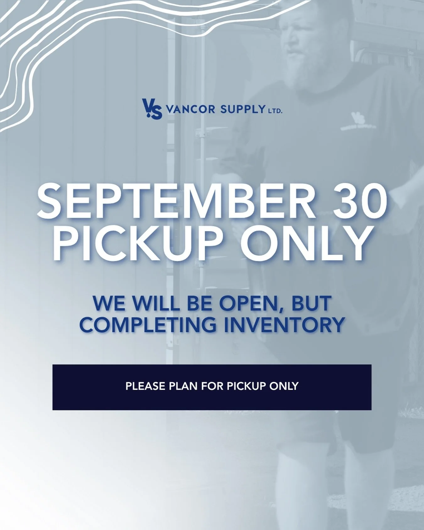 A quick heads-up if you&rsquo;re planning an order for September 30!

We will be open on Wednesday, September 30, but our team will be completing inventory throughout the day. That means there will be no deliveries on September 30 and all orders for 