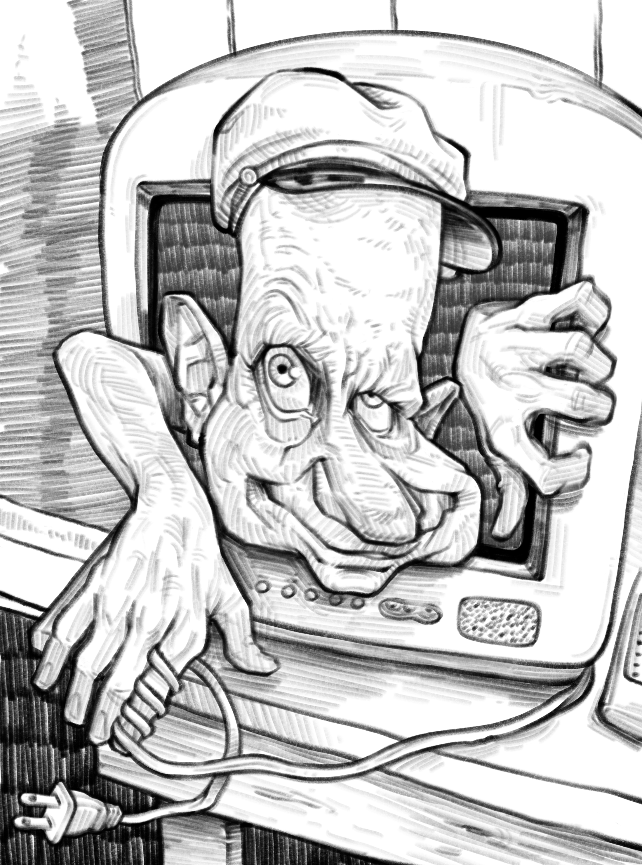 Linger in the TV (no color)
