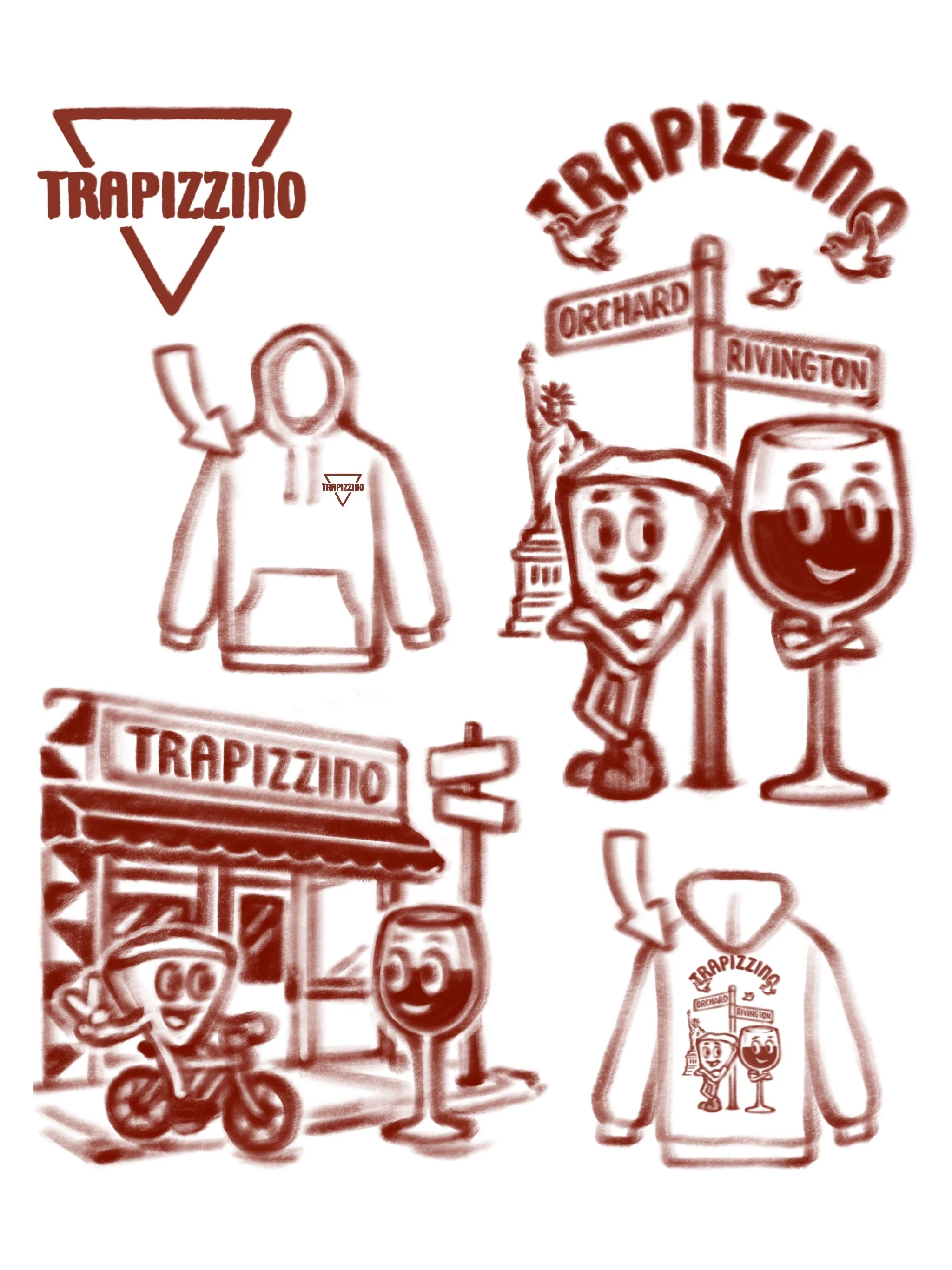 Trapizzino Merch Refined Sketch