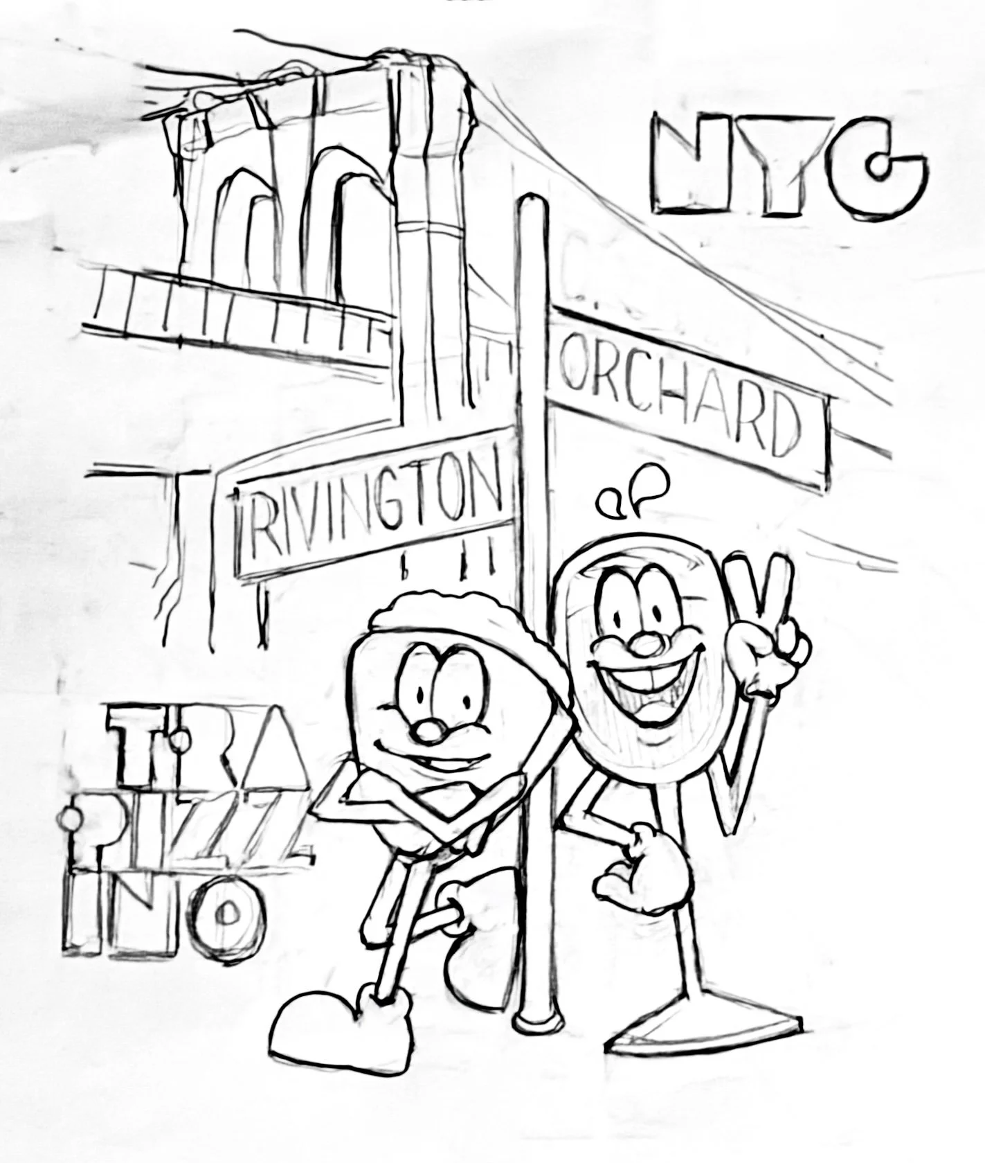 Trapizzino Merch Sketch 2