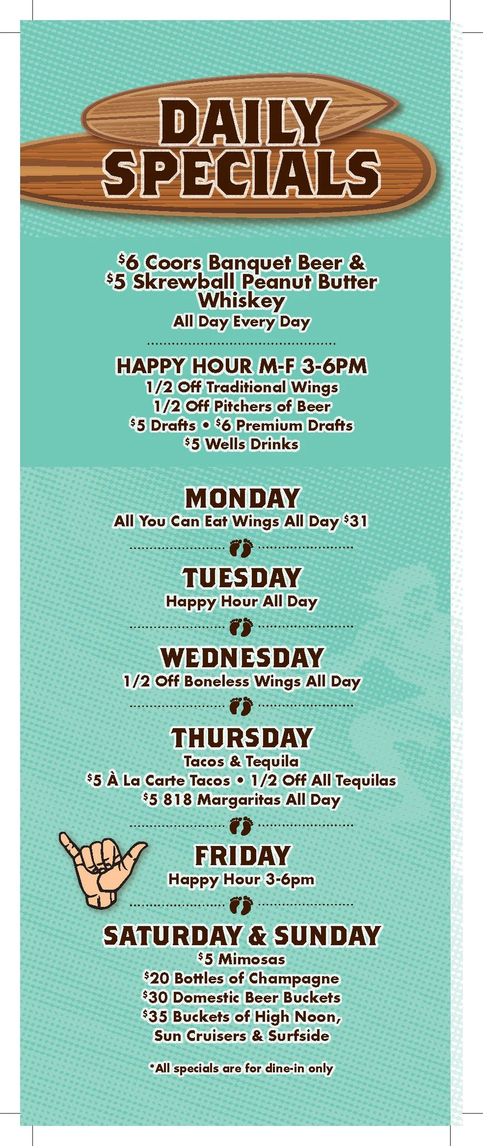 Daily Specials