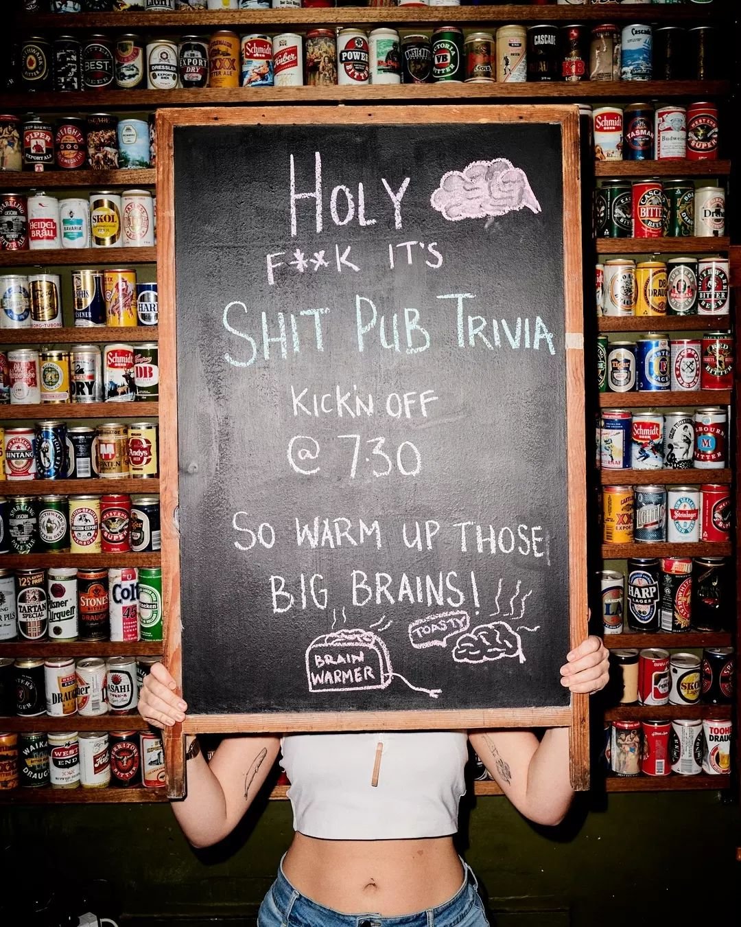 Place your thinking caps firmly on your noggins and rally your brains trust for some Shit Pub Trivia tonight with @shitpubtrivia 🧠

Heaps of prizes to win and beers to drink, give us a call to book your table! Kicking off at 7.30pm 👊