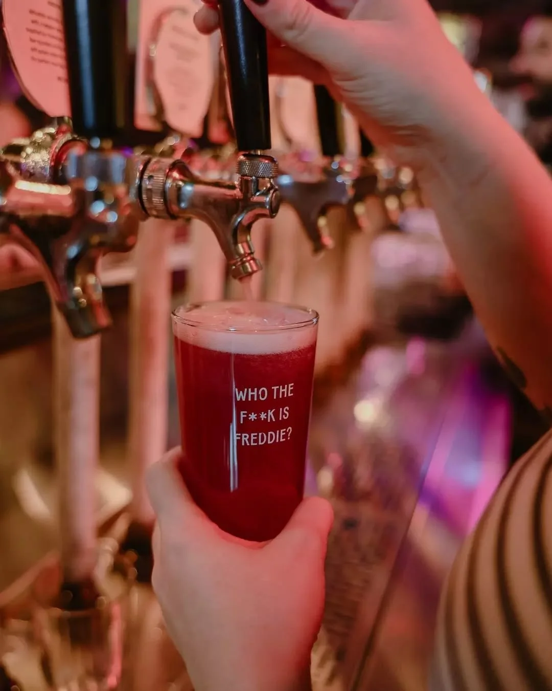 14 taps, always rotating through something worth trying. Hoppy pales, crisp lagers, dark and malty stouts, the occasional sour to keep you guessing. Handpicked to keep the lineup fresh.