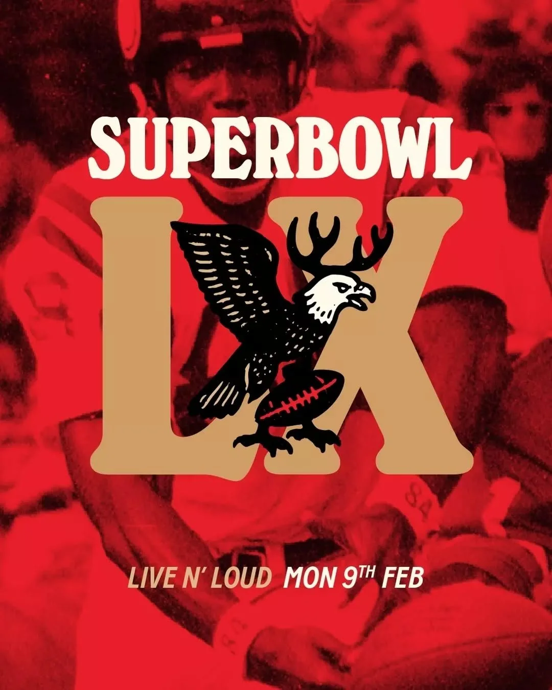 American beer specials. Monday off.

Fried chicken, brekkie rolls. A cheeky bet down on the Pats.

Settle in at 9am, stagger out before lunch.

All the Superbowl LX action live across three screens.

Book your table, hit the link in bio.