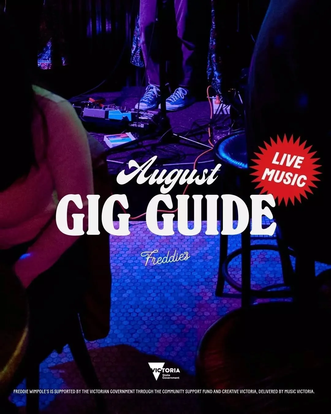 The August Gig Guide &bull; Live music four days a week (Thursday - Sunday), including new DJ sets and indie tunes to laid-back Southern Sunday session.

The stage is stacked with local talent, keeping the energy high and the beers flowing.