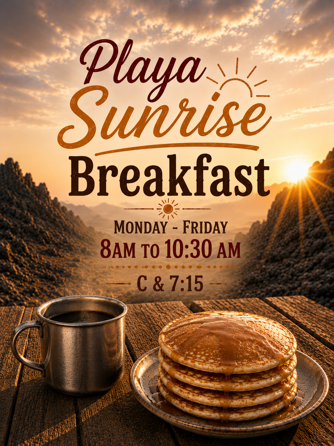 Playa Sunrise Breakfast - Coffee and Cakes 