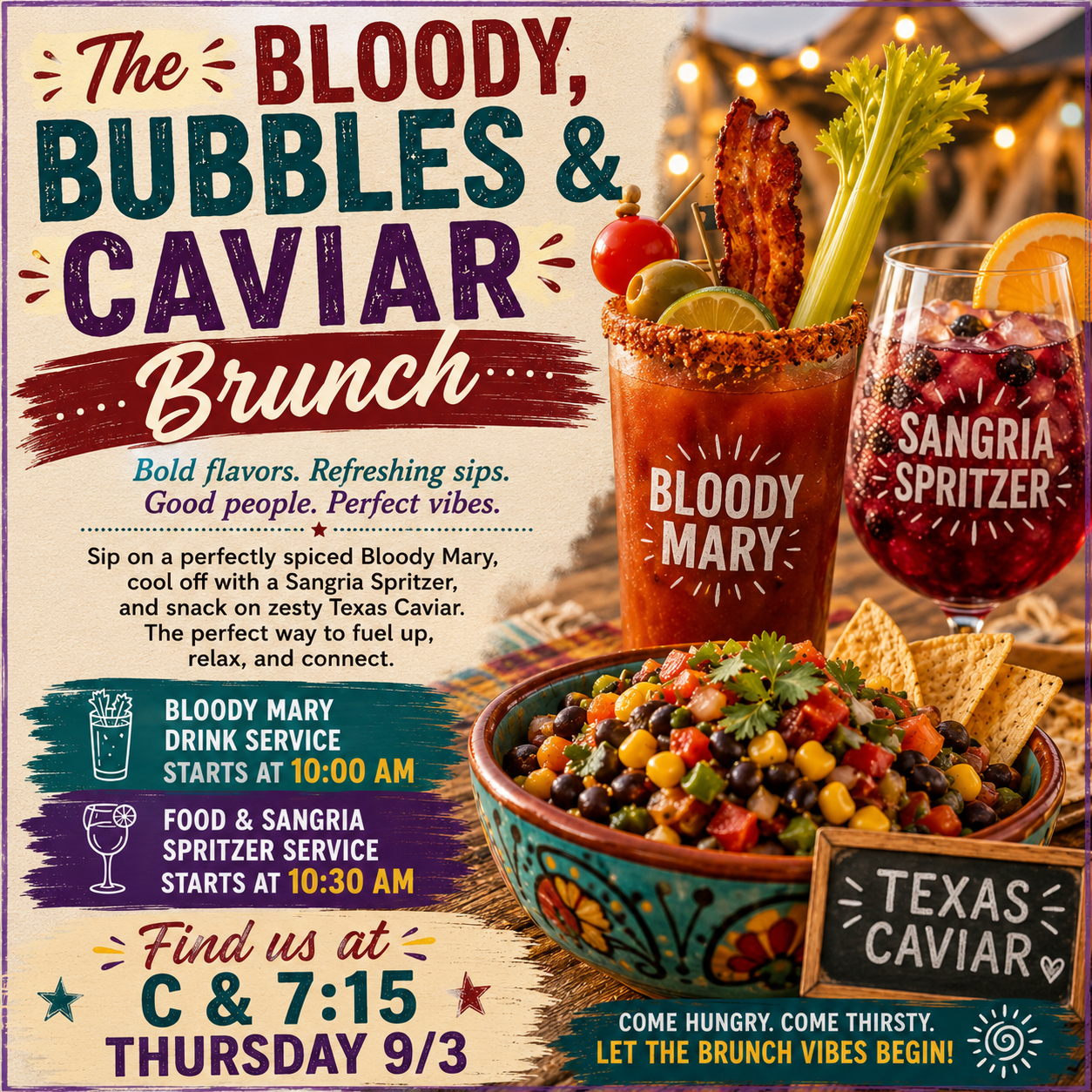 The Bloody, Bubbles & Caviar Brunch