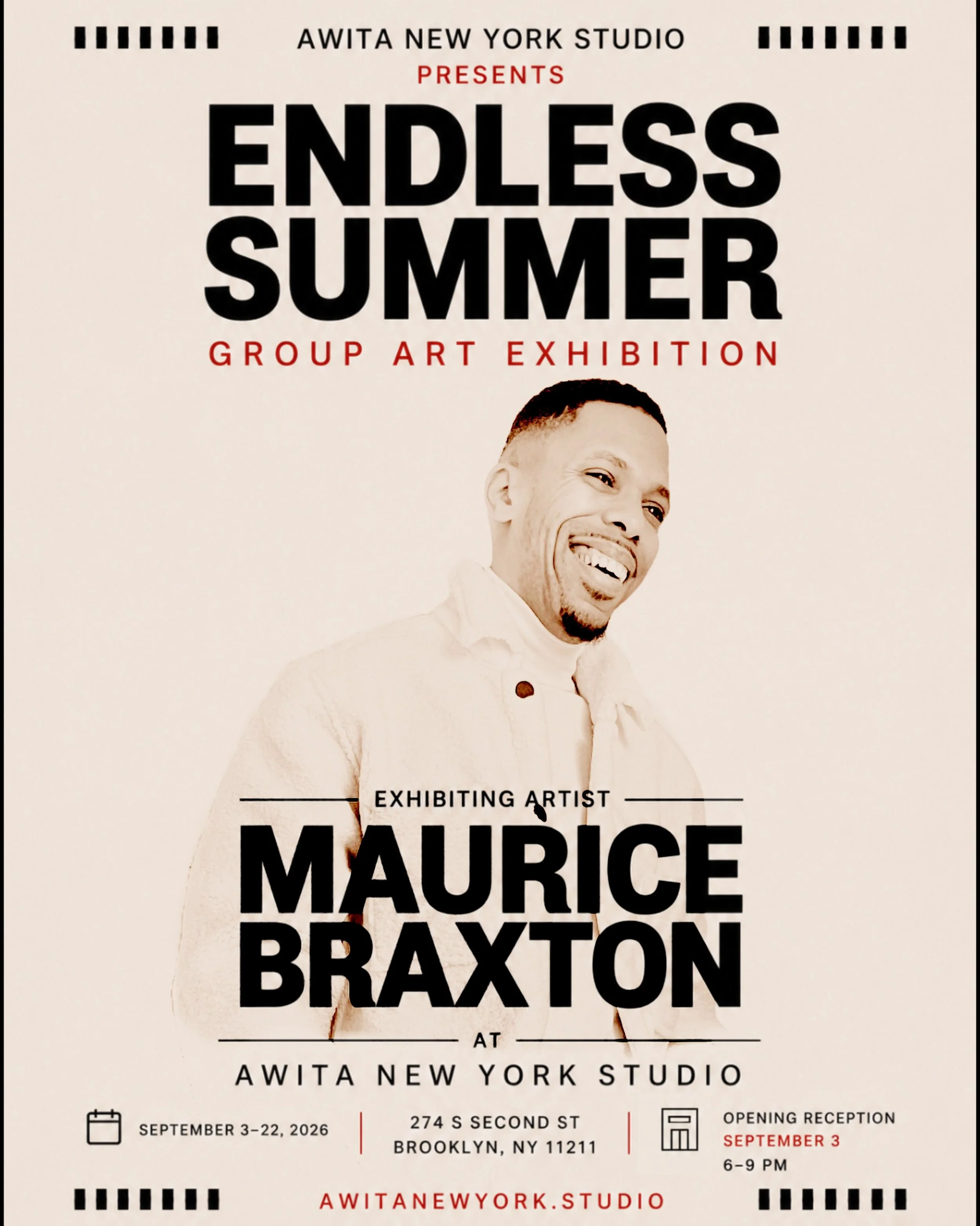 I&rsquo;m excited to announce that I&rsquo;ll be exhibiting in Endless Summer, a group art exhibition at Awita New York Studio in Brooklyn.

Opening Reception: September 3 | 6&ndash;9 PM
Exhibition: September 3&ndash;22, 2026
📍 274 S Second St, Broo
