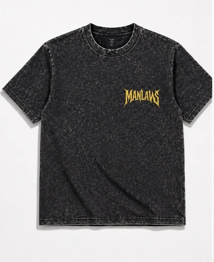 Man Laws “Live By The Code” Tee - Acid Wash