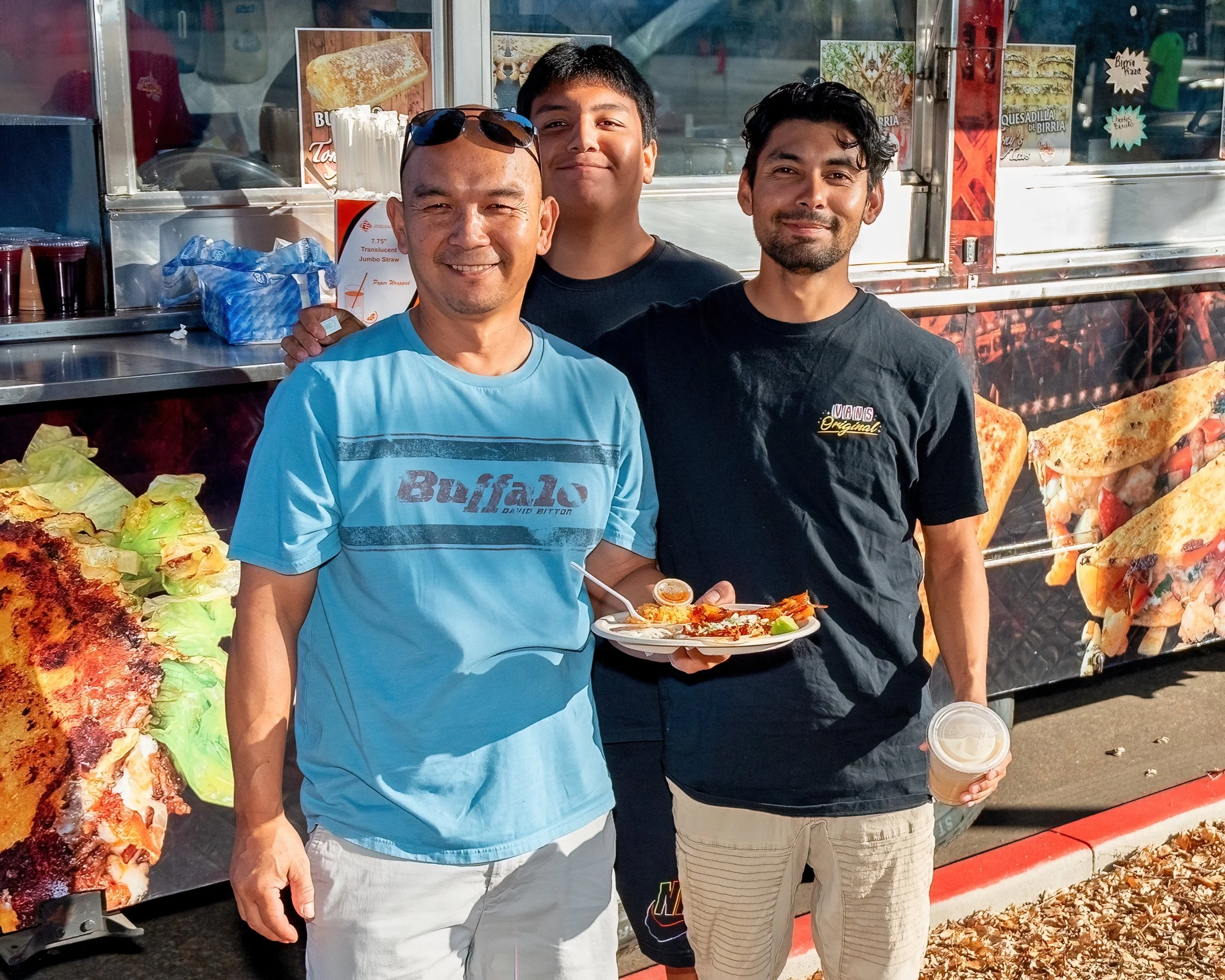Republic Services employees at food truck during Road-eo family event Sacramento