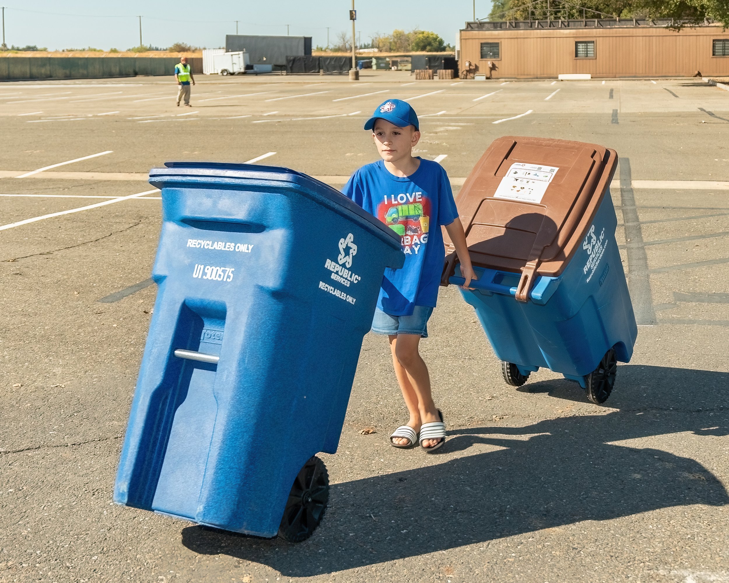 Child participating in Republic Services Road-eo family event Sacramento event photography