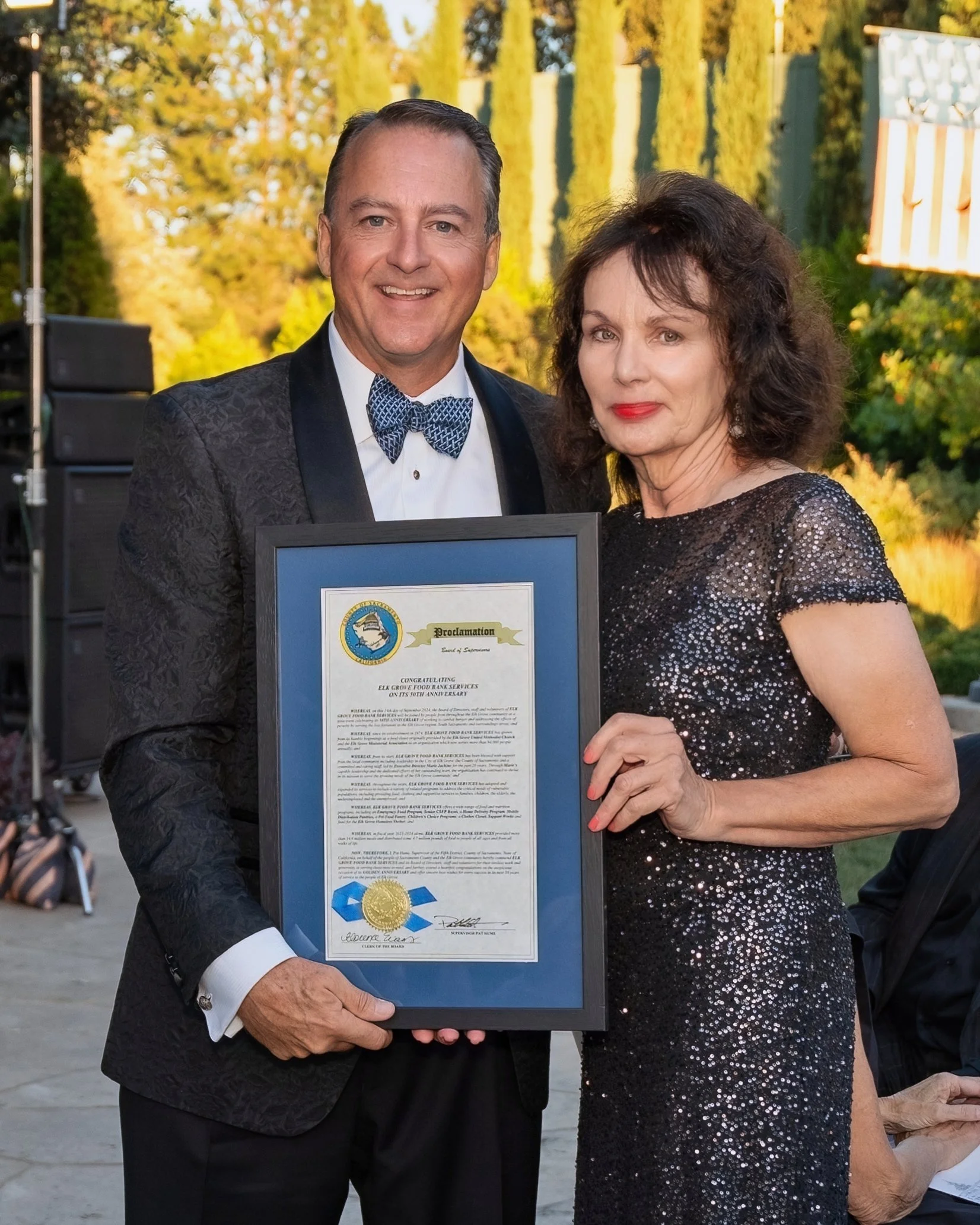 Pat Hume at Elk Grove Food Bank 50th Anniversary Gala Sacramento event photography