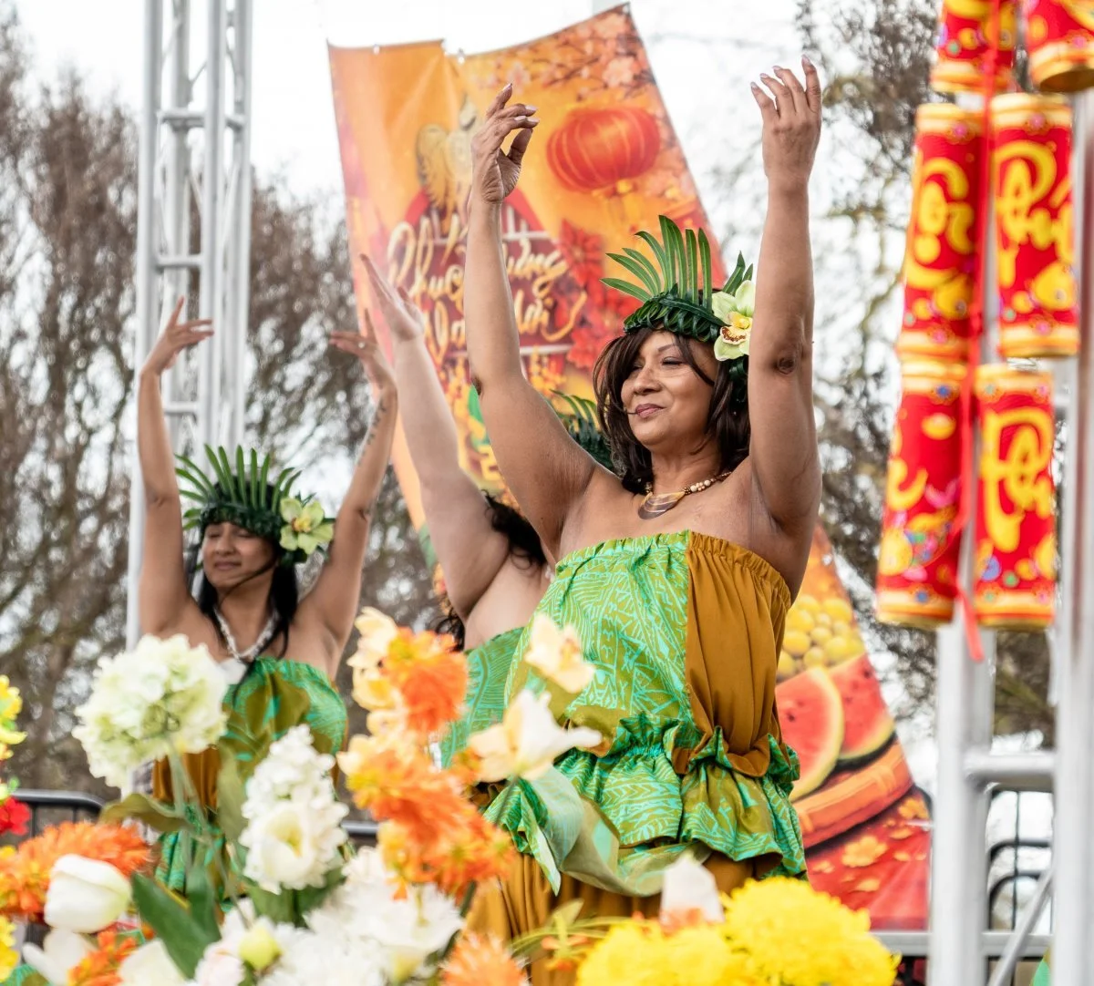 Cultural performers on stage at the 2026 Elk Grove Lunar New Year Tết Festival