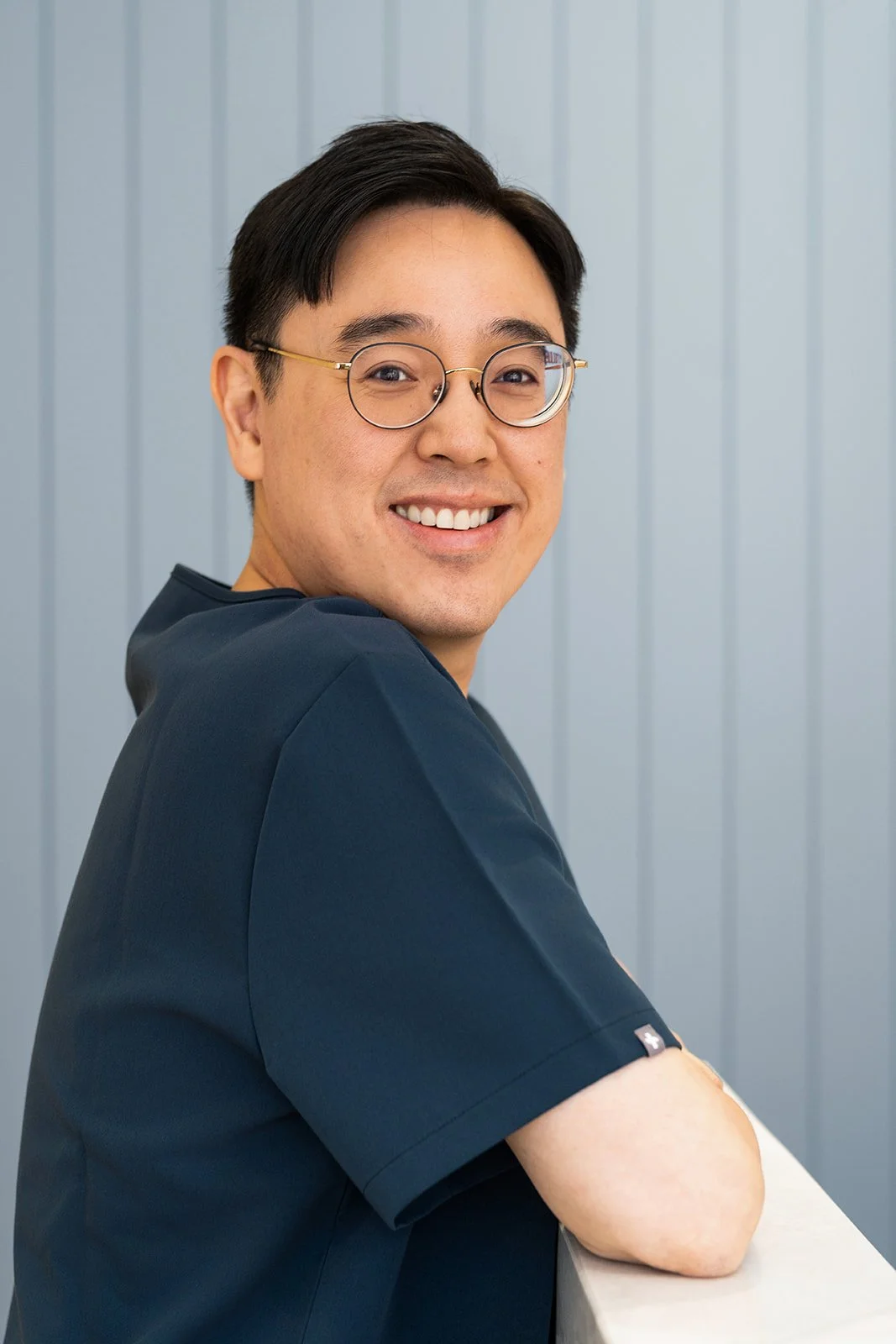 Cosmetic surgeon approachable business portrait Melbourne clinic photography