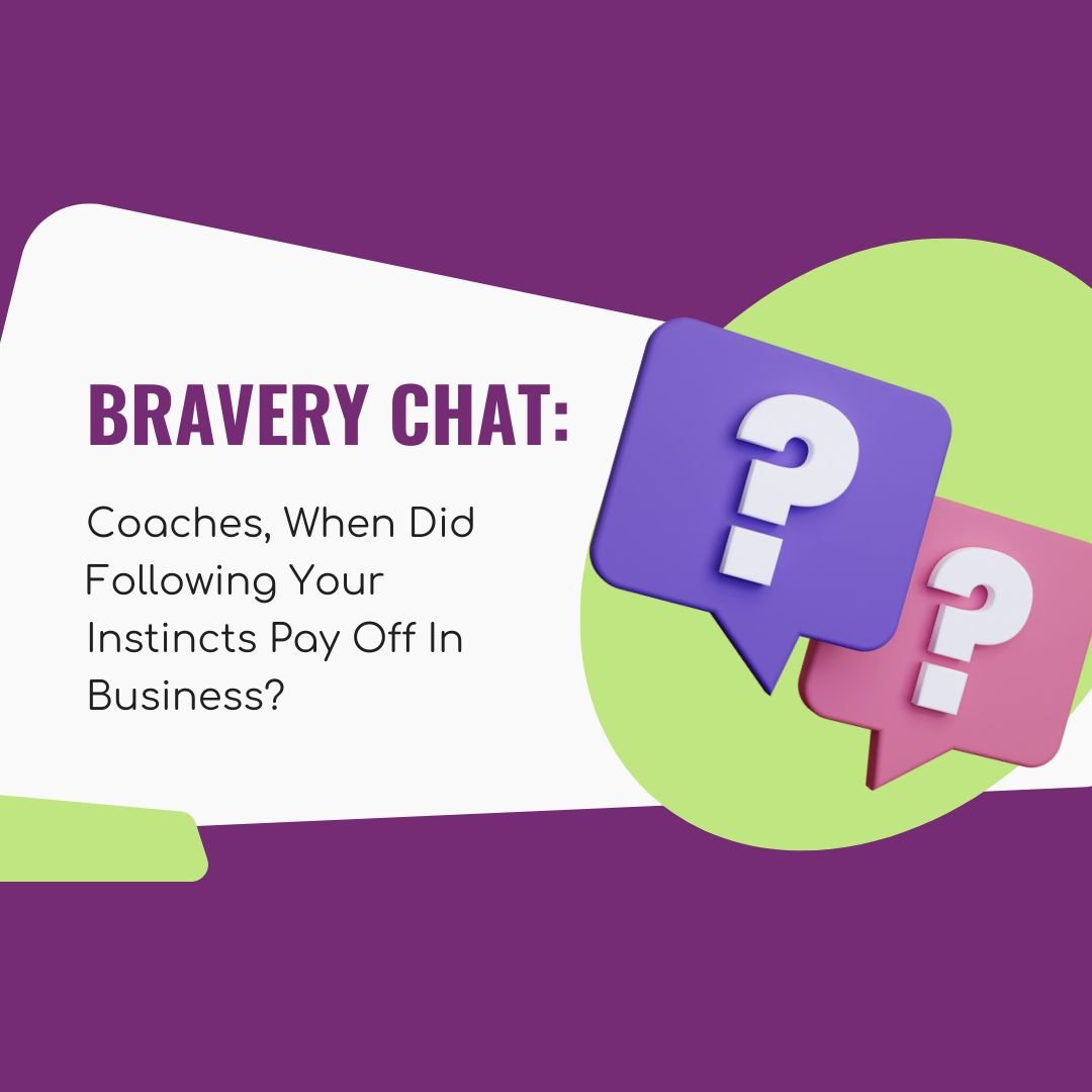 Coaches: Let&rsquo;s Inspire Each Other👇

With Stories of Bravery💃

This is inspired by this week&rsquo;s Podcast Guest, Ksenia Azanova, where she talked about following your instincts in business.

I&rsquo;d love some more stories to celebrate and