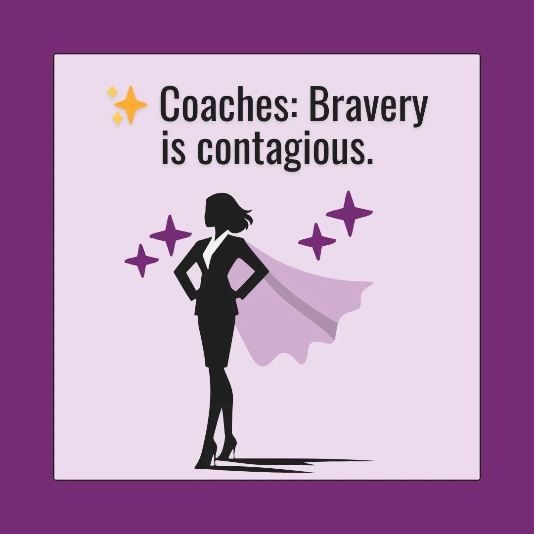 𝐂𝐨𝐚𝐜𝐡𝐞𝐬: Every time you show up as your real self, you give someone else permission to do the same.

Your bravery might look like:

💬 Sharing a story you used to hide.

🎥 Hitting &ldquo;post&rdquo; on the video that scares you.

❤️ Saying no