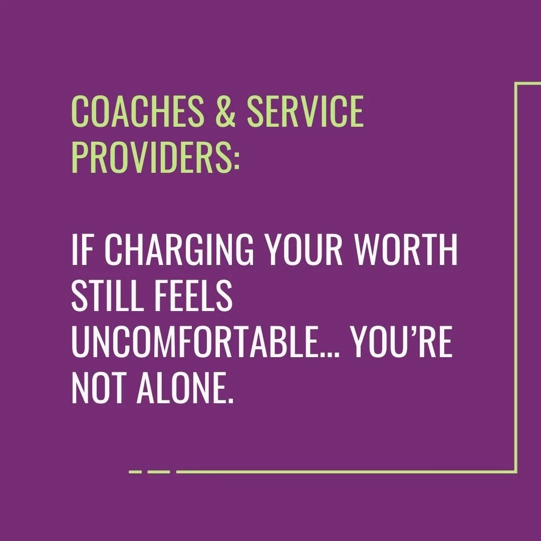𝐂𝐨𝐚𝐜𝐡𝐞𝐬 &amp; 𝐒𝐞𝐫𝐯𝐢𝐜𝐞 𝐏𝐫𝐨𝐯𝐢𝐝𝐞𝐫𝐬:

If talking about your prices still makes your stomach flip a little, you&rsquo;re in very good company.

Even the most talented people second-guess themselves.

But money stuff isn&rsquo;t real