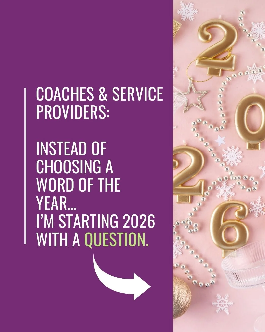 𝐂𝐨𝐚𝐜𝐡𝐞𝐬 &amp; 𝐒𝐞𝐫𝐯𝐢𝐜𝐞 𝐏𝐫𝐨𝐯𝐢𝐝𝐞𝐫𝐬: 𝐈&rsquo;𝐦 𝐬𝐭𝐚𝐫𝐭𝐢𝐧𝐠 𝐭𝐡𝐢𝐬 𝐲𝐞𝐚𝐫 𝐰𝐢𝐭𝐡 𝐚 𝐪𝐮𝐞𝐬𝐭𝐢𝐨𝐧 &mdash; 𝐧𝐨𝐭 𝐚 𝐰𝐨𝐫𝐝.

Last year, my Word of the Year was 𝐁𝐚𝐥𝐚𝐧𝐜𝐞.

And for me, that meant slowing down, 