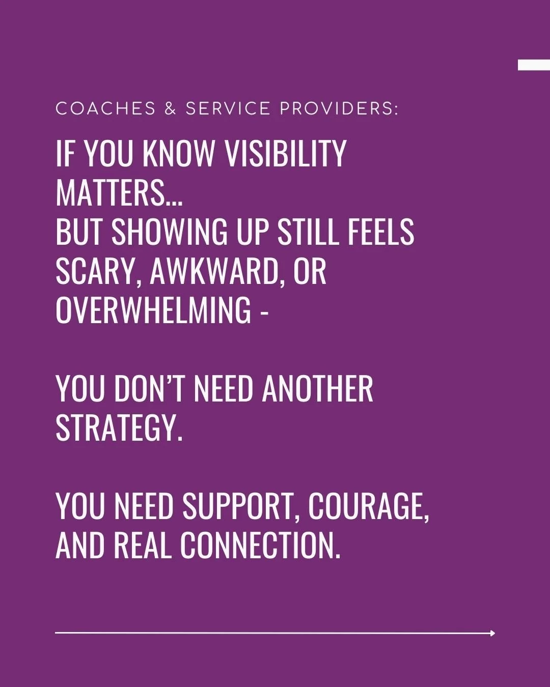 𝐂𝐨𝐚𝐜𝐡𝐞𝐬 &amp; 𝐒𝐞𝐫𝐯𝐢𝐜𝐞 𝐏𝐫𝐨𝐯𝐢𝐝𝐞𝐫𝐬:

If visibility feels harder than it &ldquo;should&rdquo;&hellip; you&rsquo;re not broken.

Most people don&rsquo;t struggle because they don&rsquo;t know 𝑤ℎ𝑎𝑡  to do.

They struggle because f