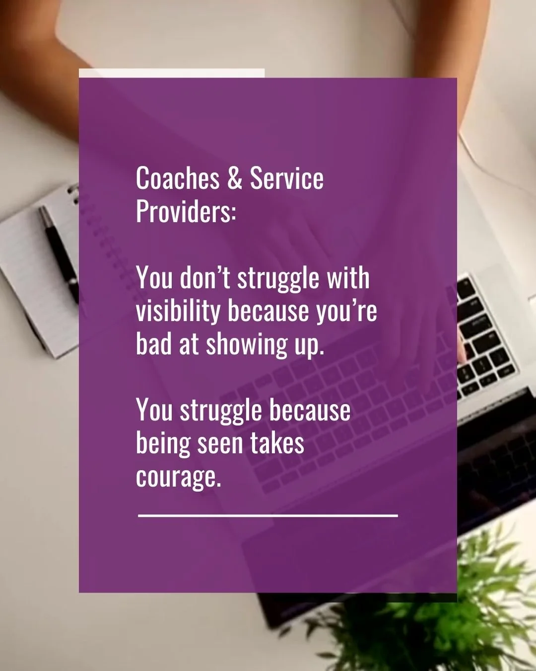 𝐂𝐨𝐚𝐜𝐡𝐞𝐬 &amp; 𝐒𝐞𝐫𝐯𝐢𝐜𝐞 𝐏𝐫𝐨𝐯𝐢𝐝𝐞𝐫𝐬: 𝐕𝐢𝐬𝐢𝐛𝐢𝐥𝐢𝐭𝐲 𝐢𝐬𝐧&rsquo;𝐭 𝐚 𝐬𝐭𝐫𝐚𝐭𝐞𝐠𝐲 𝐩𝐫𝐨𝐛𝐥𝐞𝐦. 𝐈𝐭&rsquo;𝐬 𝐚 𝐜𝐨𝐮𝐫𝐚𝐠𝐞 𝐩𝐫𝐨𝐛𝐥𝐞𝐦.

Most coaches and service providers already 𝑘𝑛𝑜𝑤 what visibility look