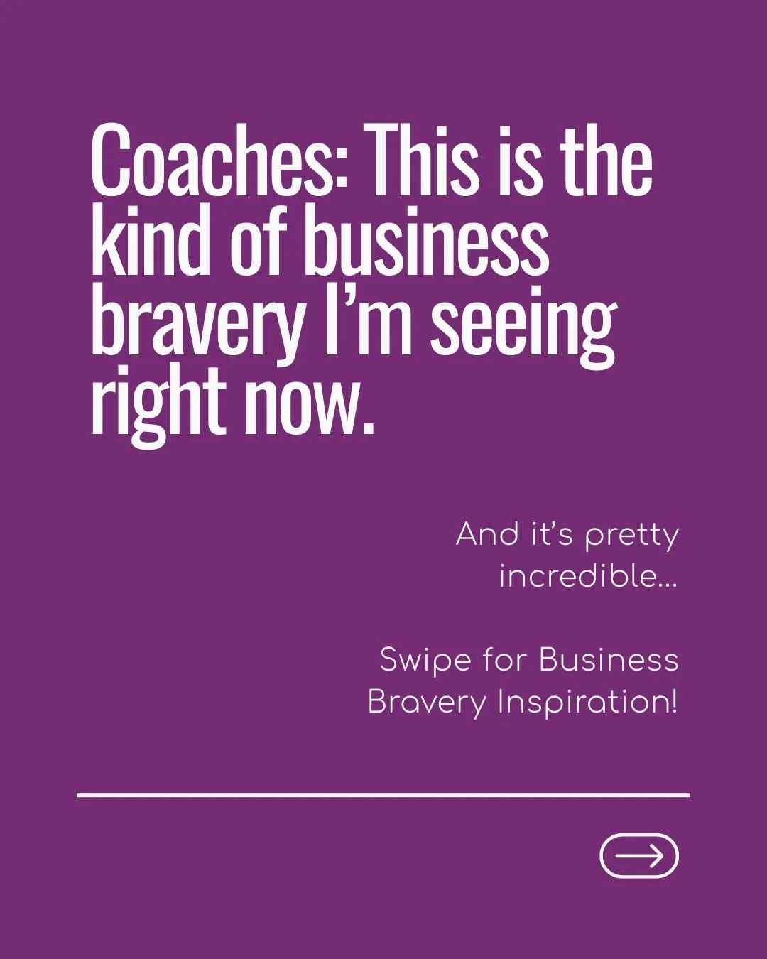 𝐂𝐨𝐚𝐜𝐡𝐞𝐬: 𝐓𝐡𝐢𝐬 𝐢𝐬 𝐭𝐡𝐞 𝐤𝐢𝐧𝐝 𝐨𝐟 𝐛𝐫𝐚𝐯𝐞𝐫𝐲 𝐈&rsquo;𝐦 𝐬𝐞𝐞𝐢𝐧𝐠 𝐫𝐢𝐠𝐡𝐭 𝐧𝐨𝐰.

And I just want to pause and acknowledge it.

Because it&rsquo;s easy to think you&rsquo;re the only one feeling unsure&hellip;

the only o