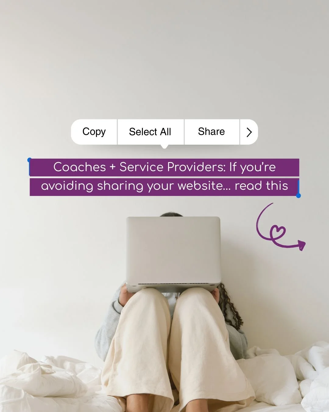 𝐂𝐨𝐚𝐜𝐡𝐞𝐬 + 𝐒𝐞𝐫𝐯𝐢𝐜𝐞 𝐏𝐫𝐨𝐯𝐢𝐝𝐞𝐫𝐬: 𝐈𝐟 𝐲𝐨𝐮&rsquo;𝐫𝐞 𝐚𝐯𝐨𝐢𝐝𝐢𝐧𝐠 𝐬𝐡𝐚𝐫𝐢𝐧𝐠 𝐲𝐨𝐮𝐫 𝐰𝐞𝐛𝐬𝐢𝐭𝐞&hellip; 𝐫𝐞𝐚𝐝 𝐭𝐡𝐢𝐬

&ldquo;I&rsquo;m embarrassed to share my website.&rdquo;

A client said this to me before we