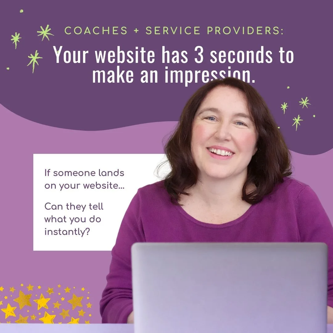 𝐂𝐨𝐚𝐜𝐡𝐞𝐬 + 𝐒𝐞𝐫𝐯𝐢𝐜𝐞 𝐏𝐫𝐨𝐯𝐢𝐝𝐞𝐫𝐬: 𝐘𝐨𝐮𝐫 𝐰𝐞𝐛𝐬𝐢𝐭𝐞 𝐡𝐚𝐬 𝟑 𝐬𝐞𝐜𝐨𝐧𝐝𝐬 𝐭𝐨 𝐦𝐚𝐤𝐞 𝐚𝐧 𝐢𝐦𝐩𝐫𝐞𝐬𝐬𝐢𝐨𝐧.

When someone lands on your website, they&rsquo;re not reading every word.

They&rsquo;re scanning.

Looking