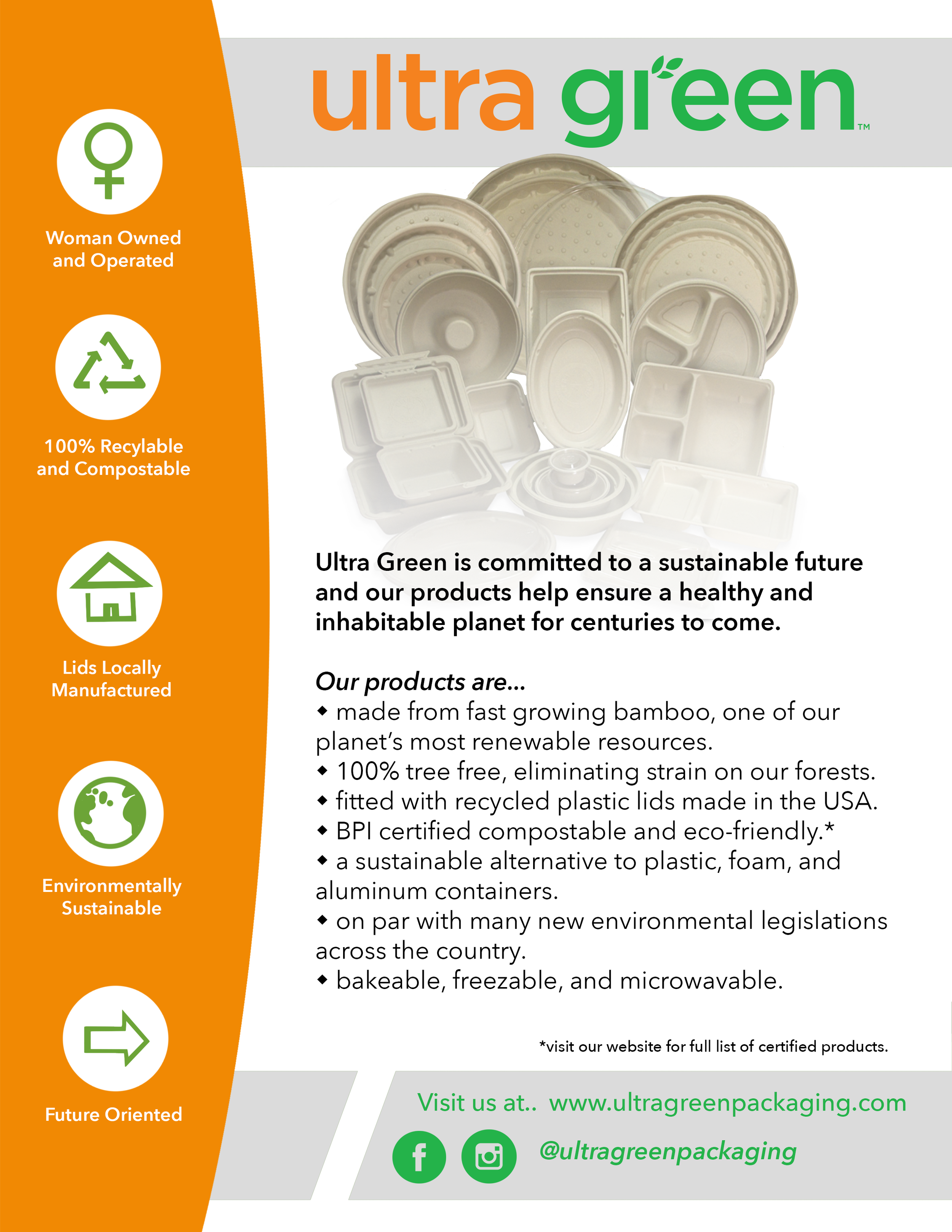 Informational Brochure for Ultra Green Packaging