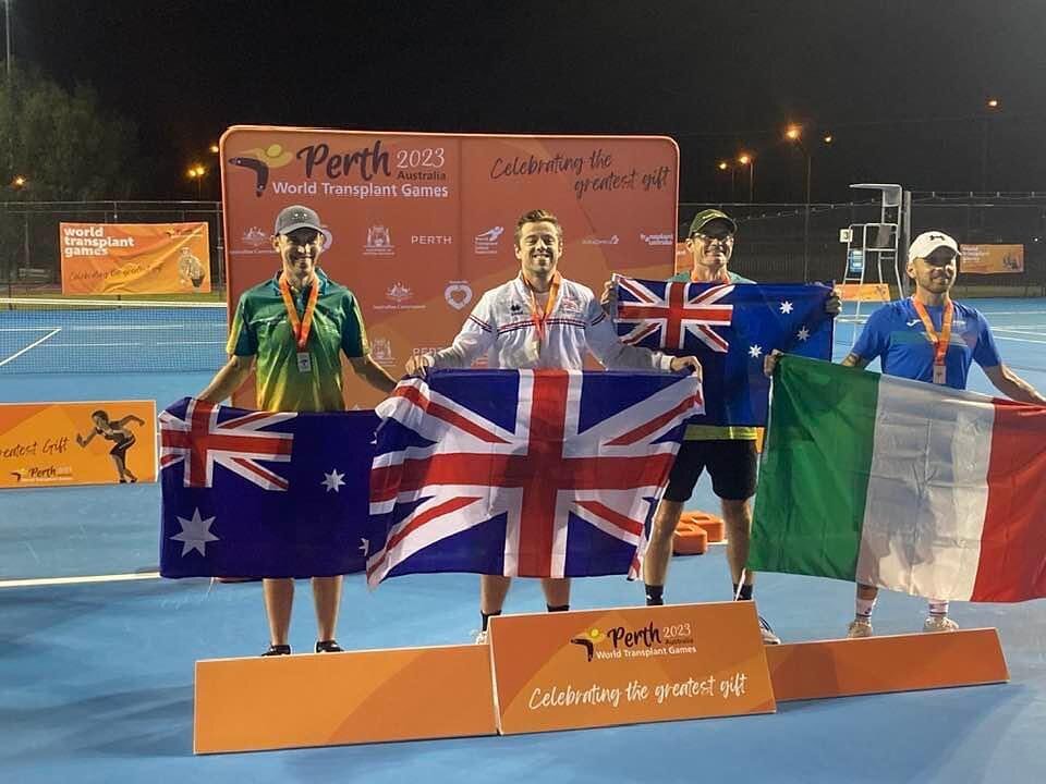 A big shout out to one of our Mooloolaba Tennis Club members Steve Griffin for taking home 3 medals at the recent @worldtransplantgames2023 
Steve ended up with a silver medal 🥈 in singles and two Gold medals 🏅 🏅 in men&rsquo;s doubles/mixed doubl