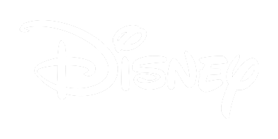 Disney logo in white on transparent background