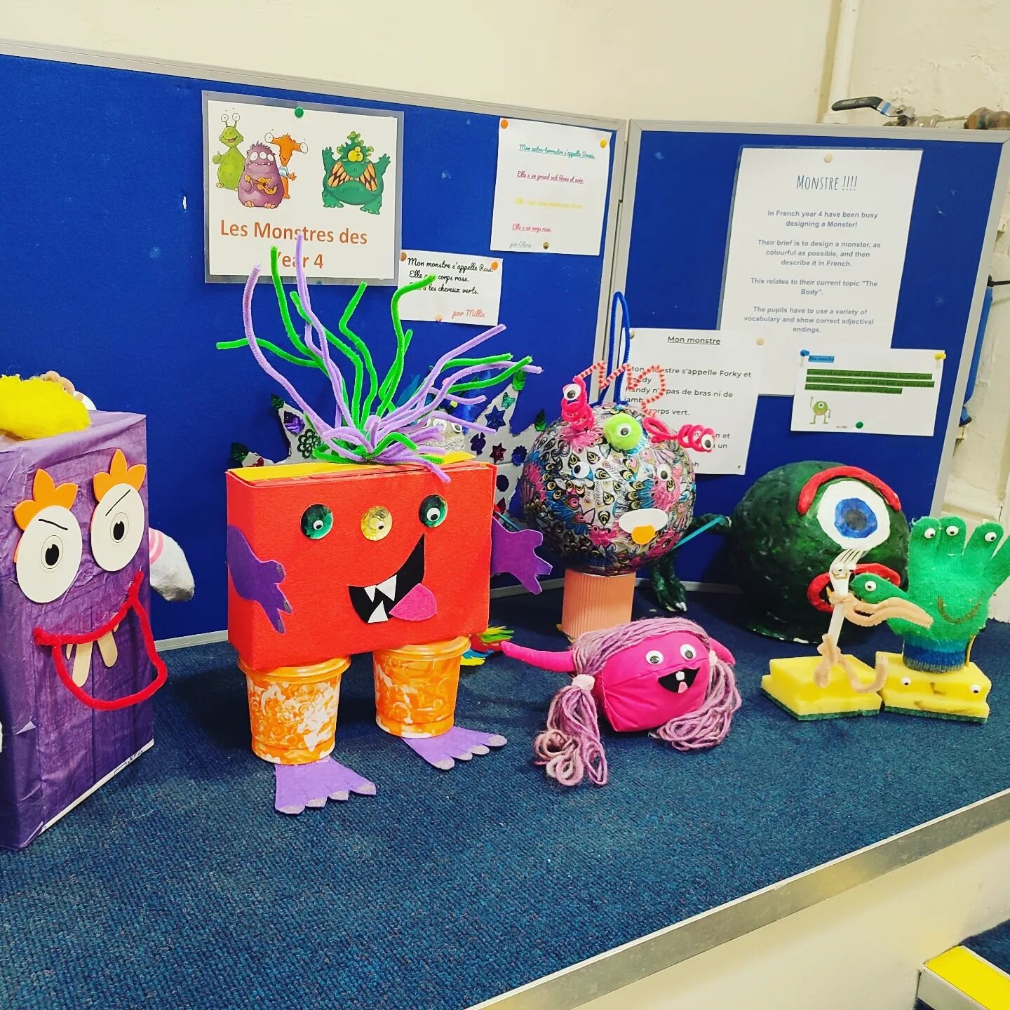 The winning monsters are now on display in main school. Year 4 did a brilliant job of describing their creations in French! #itsastneotsthing