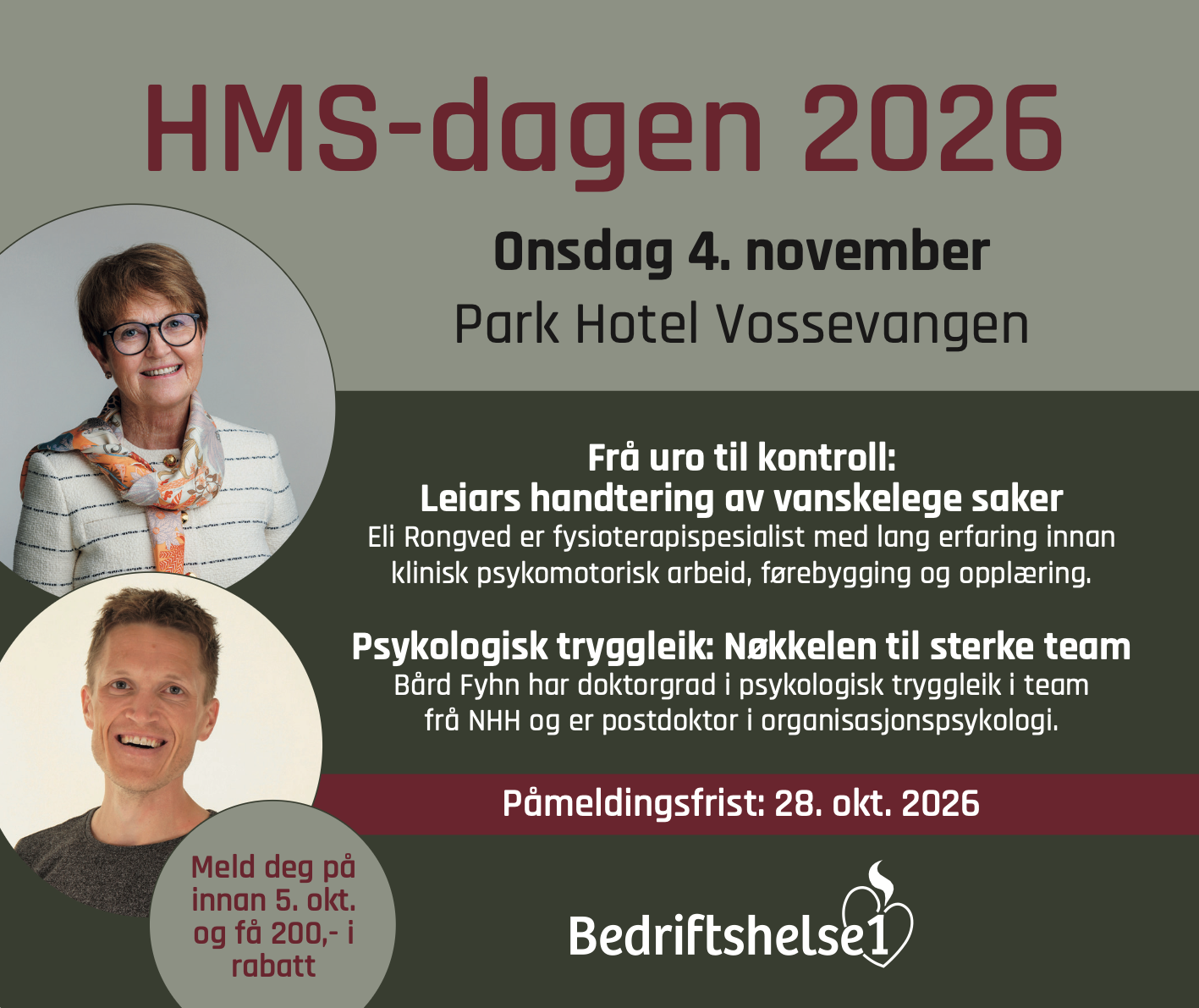 Velkommen til HMS-dagen på Voss 4. november