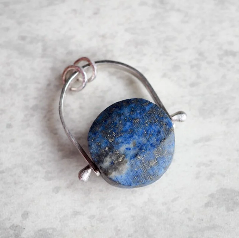 Pinned Lapis Lazuli Pendant