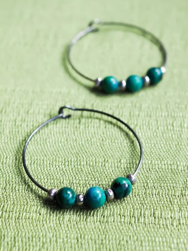 Chrysocola Hoop Earrings 2.jpg
