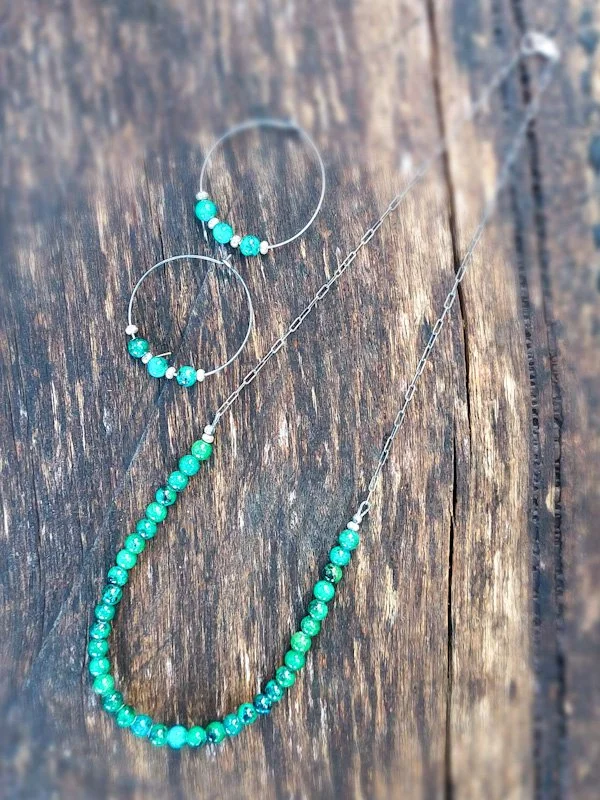 Chrysocola Necklace Earring Set.jpg