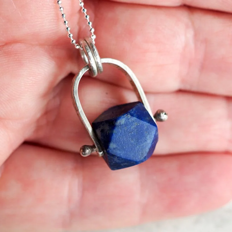 Pinned Lapis Lazuli Pendant