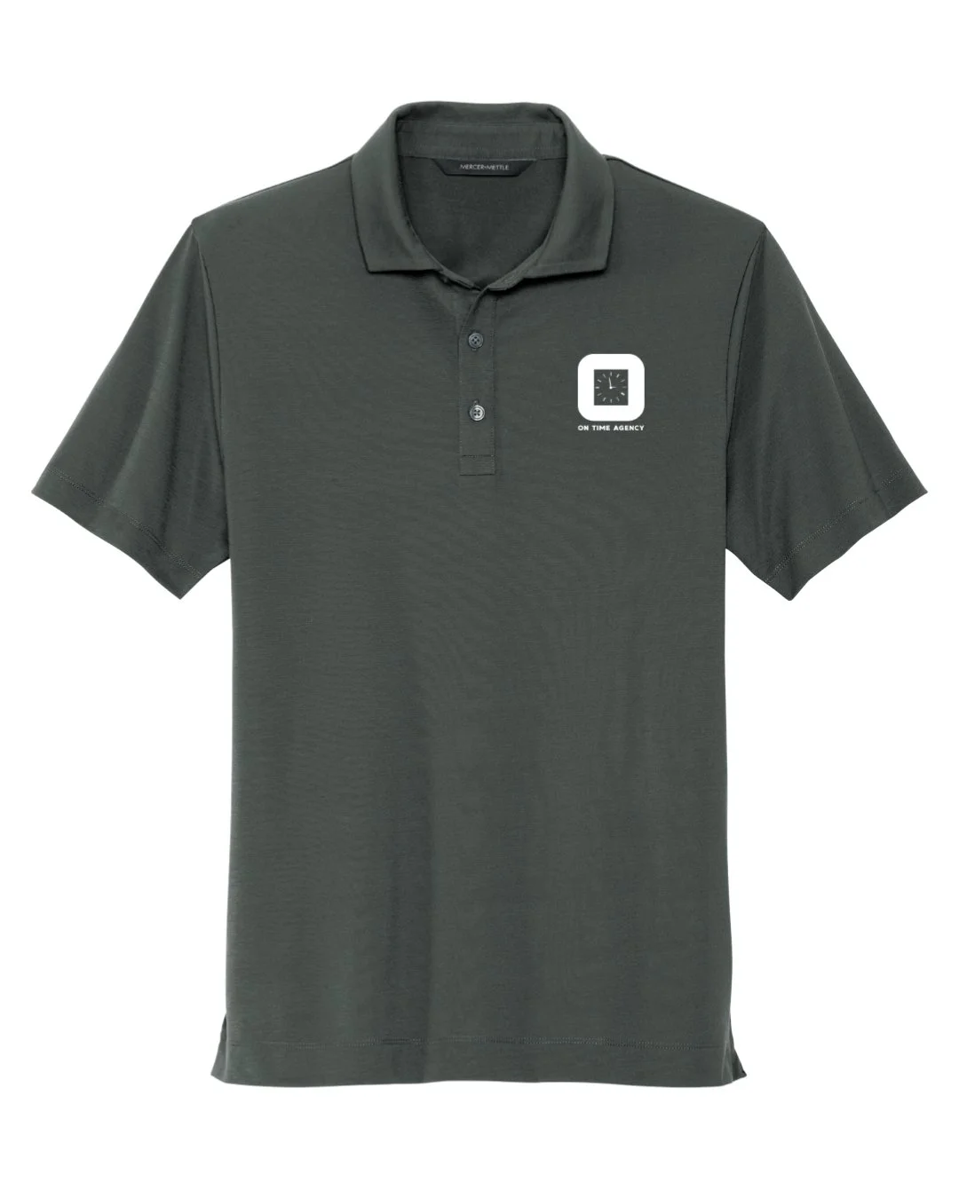 on time agency - merch product - ota logo polo gray.jpg