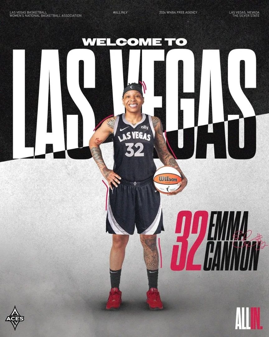 ✍️ OFFICIAL: Welcome back, Emma! The Las Vegas Aces announced today the return of veteran forward @clickclackcannon. 

We are sending her a warm welcome as she rejoins the defending WNBA Champions! It's a matter of time ⌚ 🏆 🎉 #wnba #lasvegasaces #s