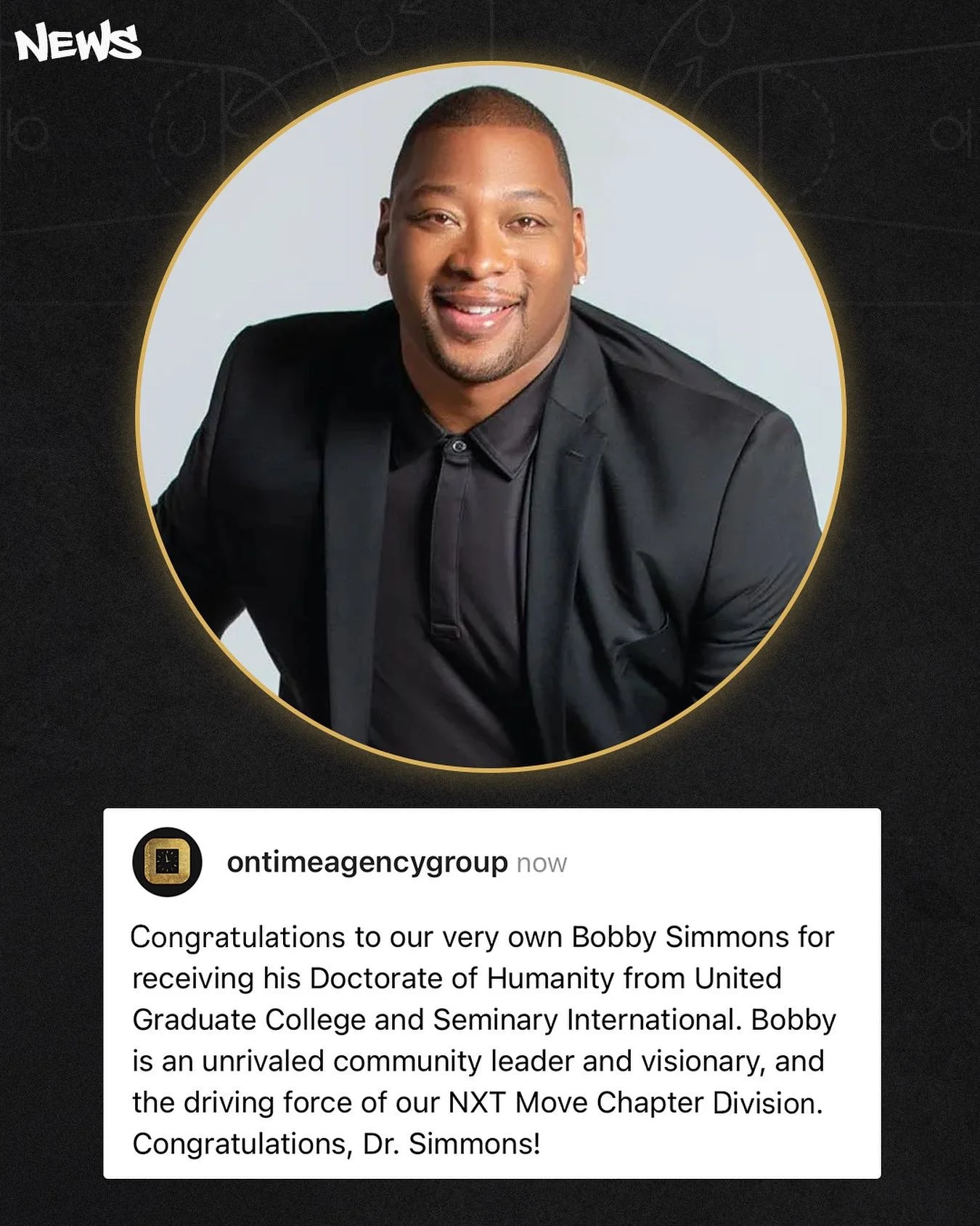 Congratulations, Dr. Bobby Simmons! We&rsquo;re extremely proud of your accomplishments, and grateful to have you as a leader within our family⌚️ @succezz_
