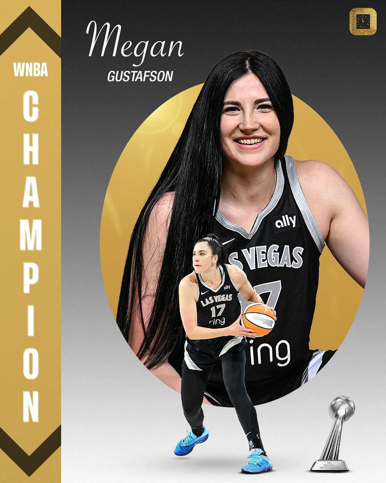 Huge congrats to @megangustafson10 and the Las Vegas Aces on winning the 2025 WNBA Championship!  Incredible season. Incredible achievement. We’re absolutely thrilled for your success🏆⌚️