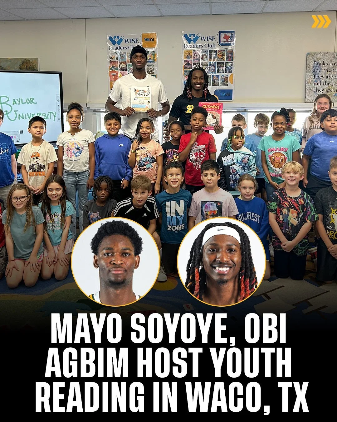 Mayo and Obi showed up for the kids and community of Hillcrest PDS Elementary! They took pictures, spoke with the kids, and read books together📖
Thank you @ramonsoyoye and @obihoops for being role models in the community. Continue to shine!