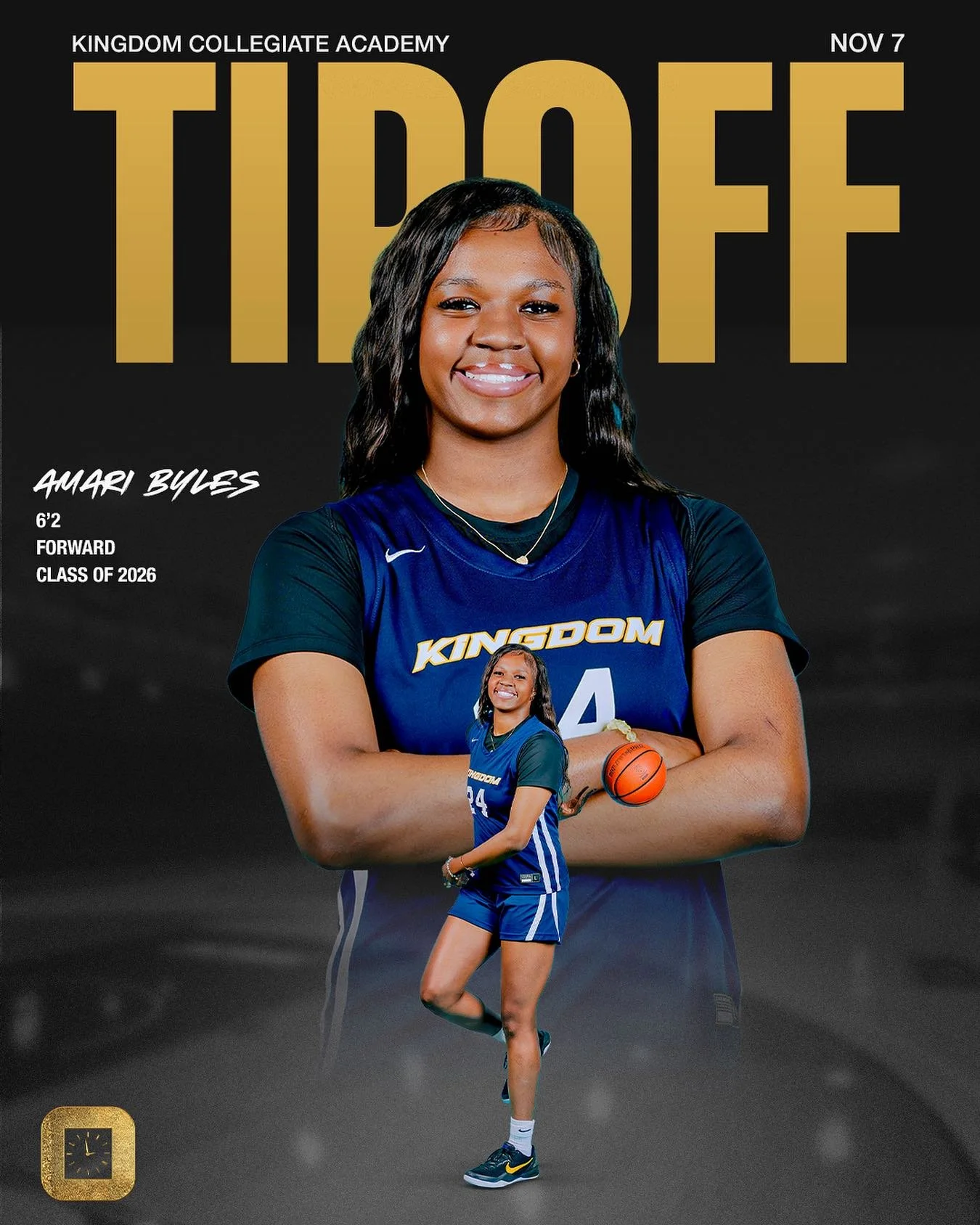 Join us in wishing @amari.byles best of luck in her senior year at Kingdom Collegiate Academy! We&rsquo;re excited to watch you thrive in your final season before kicking off your college career⌚️