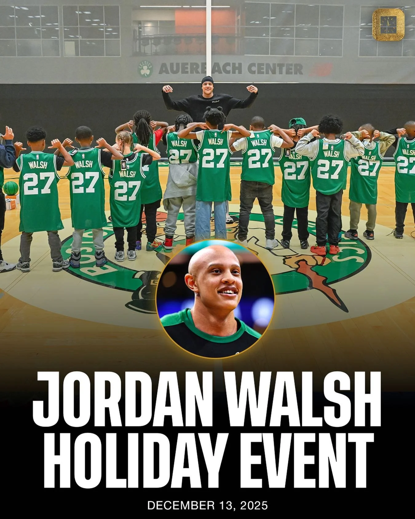 Jordan Walsh showed up for the community in Boston this past weekend! He was able to spend the afternoon with local kids and their families, and hand out signed gear for everyone.

We&rsquo;re proud of you, Jordan. You&rsquo;re doing great work. Keep