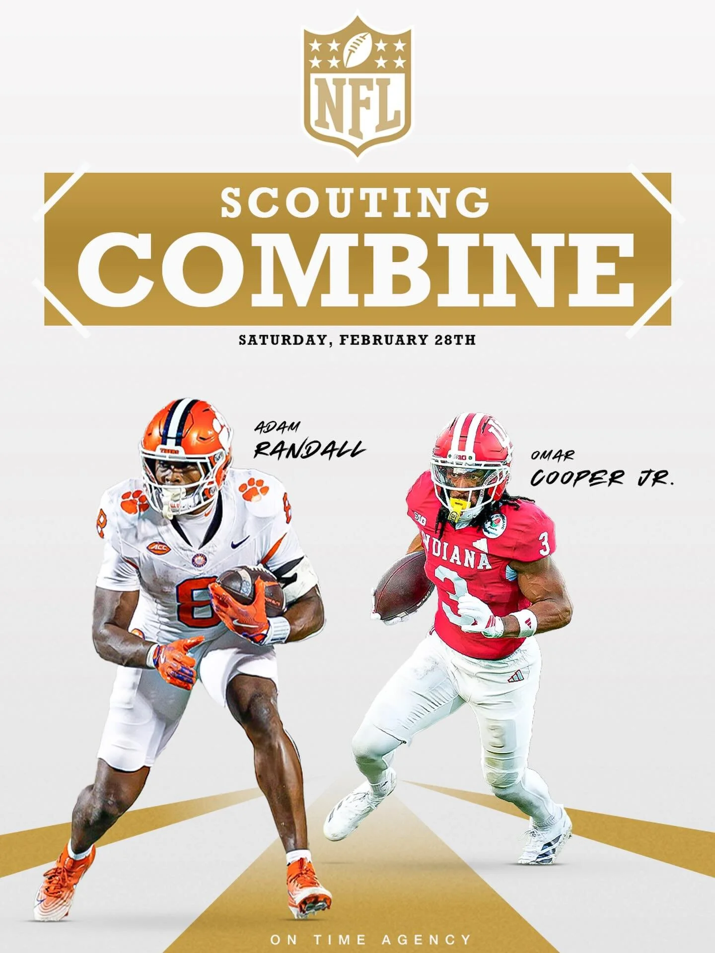 We&rsquo;re excited for Adam Randall and Omar Cooper Jr as they head to Indianapolis for the NFL Combine this weekend!

Both Adam and Omar will speak to the media Friday and workout Saturday. Good luck @adam.randall8 and @o.cooper11⌚