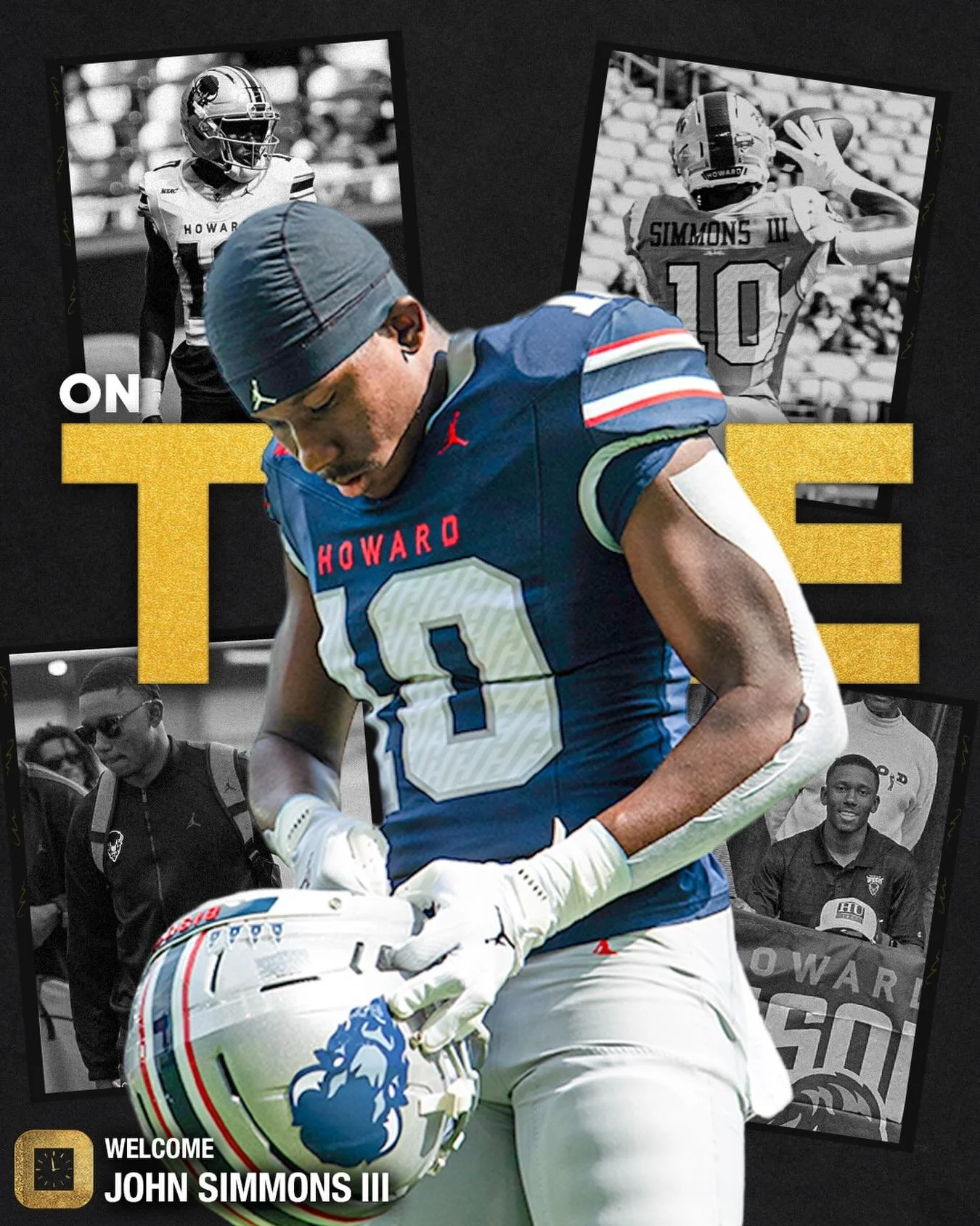 John Simmons III is officially ON TIME. From Myrtle Beach SC, a sophomore Wide Receiver at Howard University, Simmons III&rsquo;s journey is just getting started. We&rsquo;re excited to have him on board. Welcome @jsimm8⌚