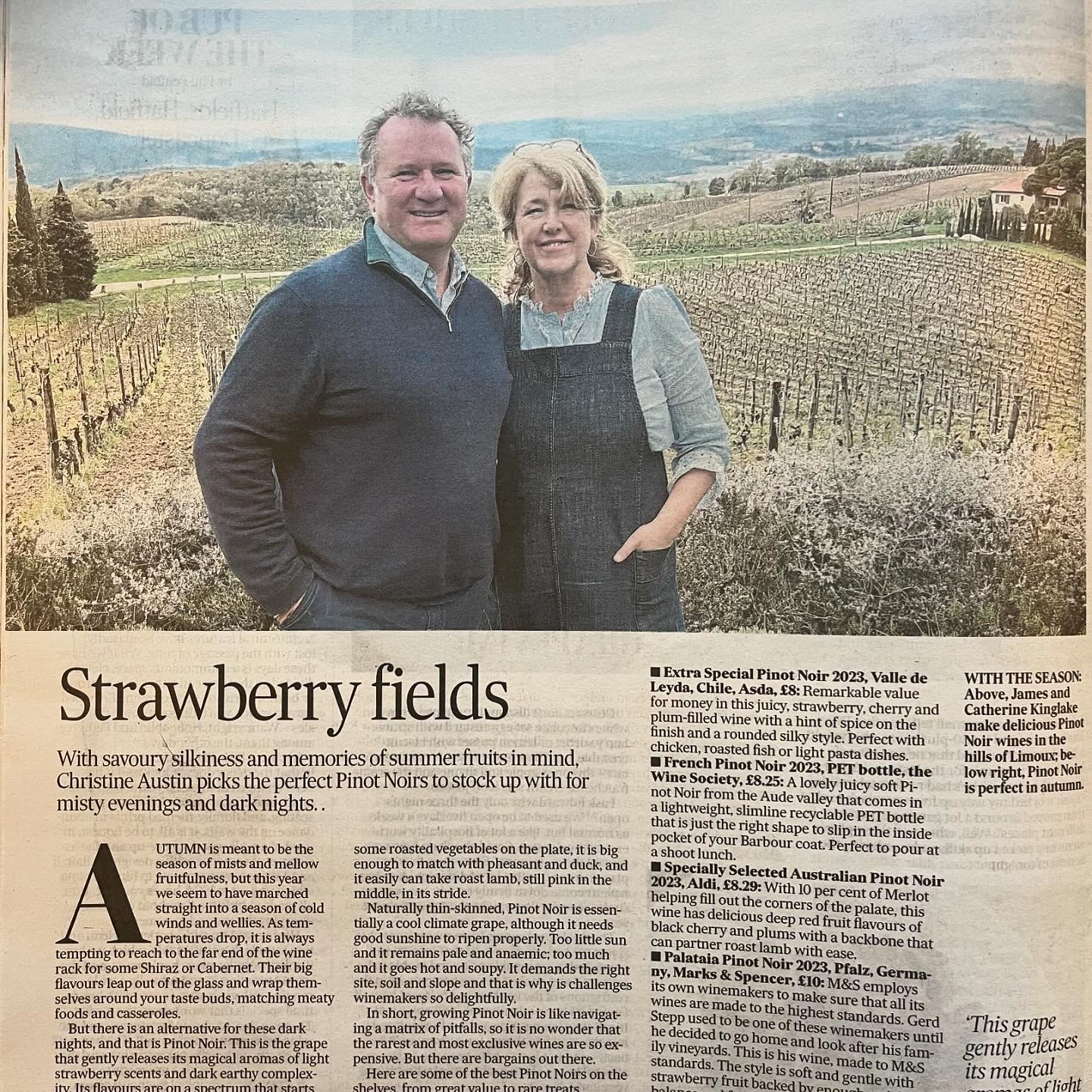 Massive thanks to @christine_wine and The Yorkshire Post for featuring our wines in today&rsquo;s edition. 

#organicwine #vinbio #southoffrance #limoux #yorkshirepost #pinotnoir #domainebegude