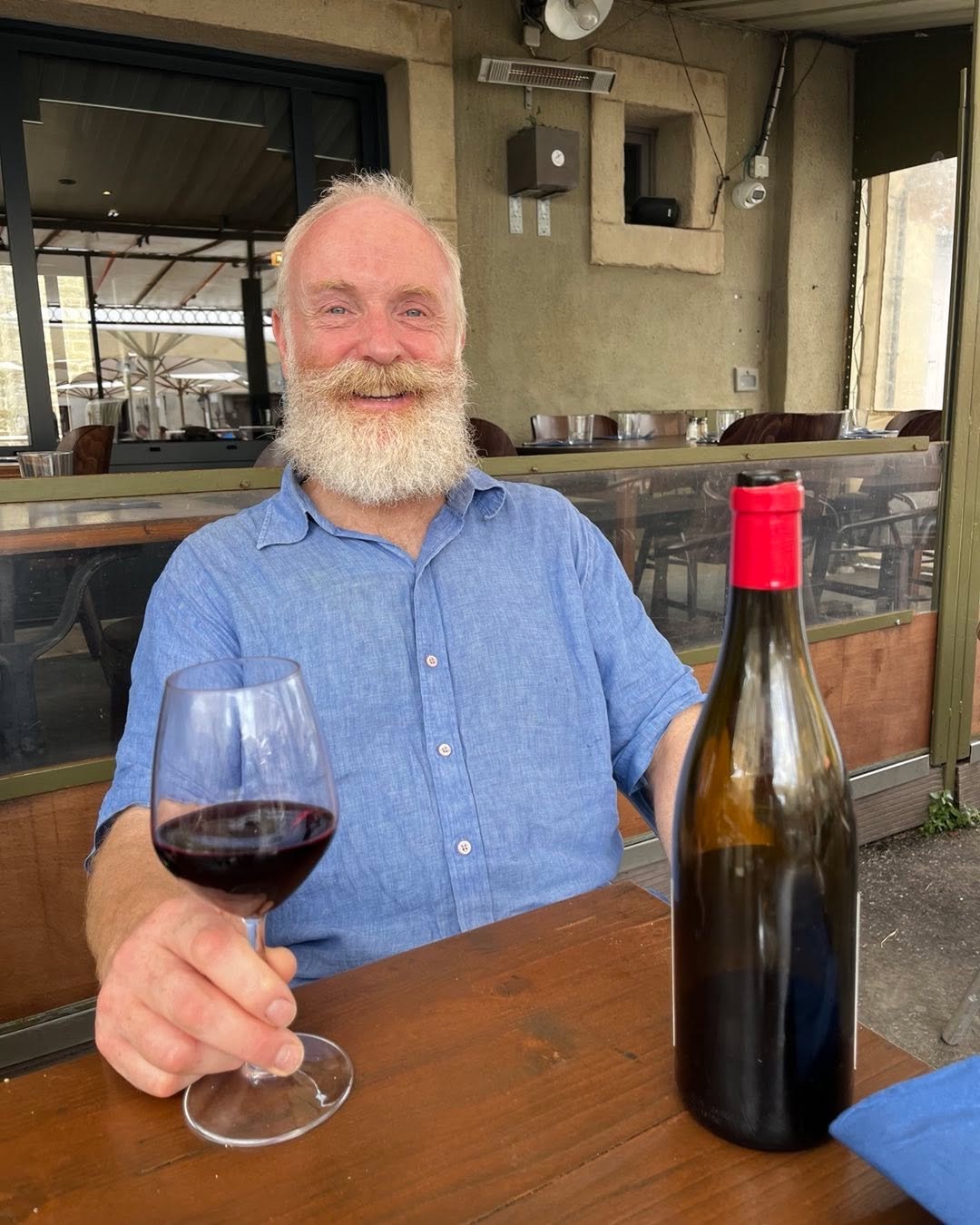 Ronan from @sudburymajesticwine enjoying lunch in Carcassonne. Great trip to Begude!