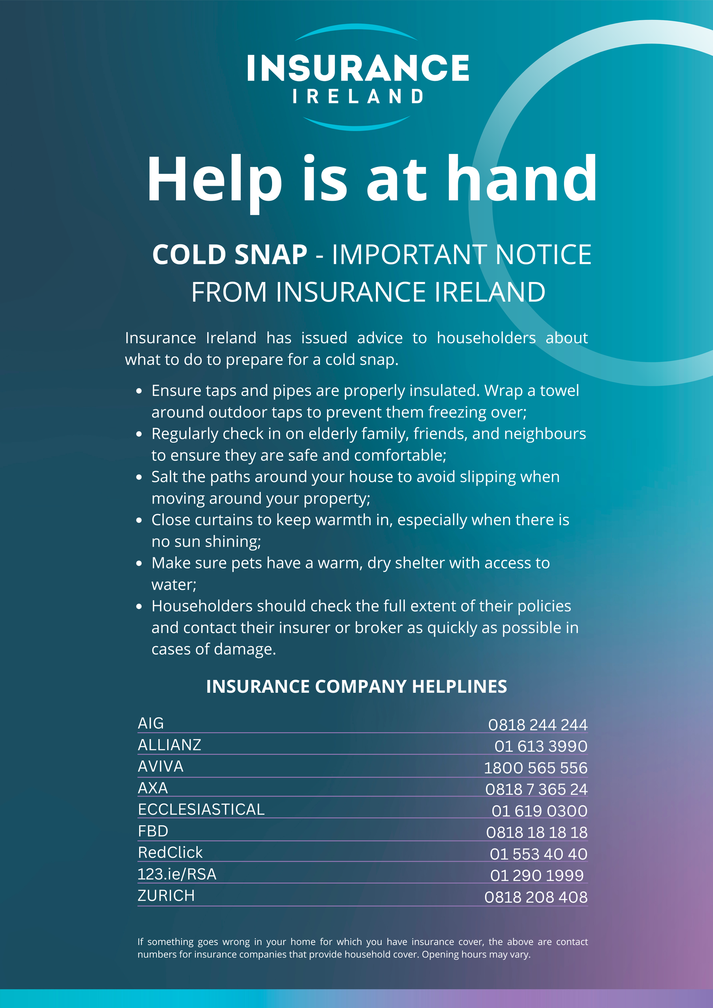Preparing for the Cold Snap — Understanding Insurance
