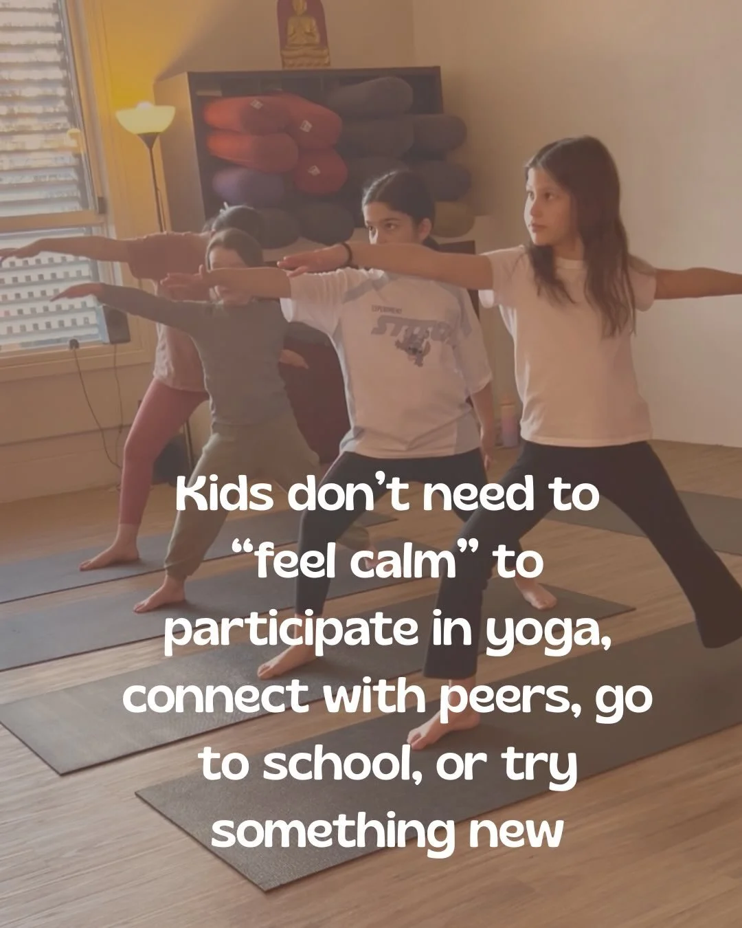 Kids don&rsquo;t need to feel calm to show up.

They don&rsquo;t need calm to go to school.
Or to try something new.
Or to join in.

They need support to move through what they&rsquo;re feeling &mdash; without shutting it down or being overwhelmed by
